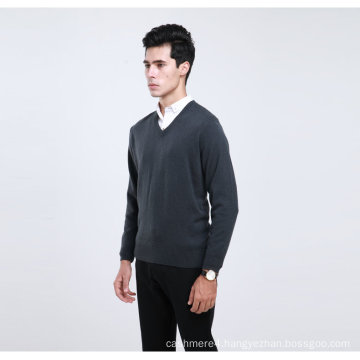 Yak Wool/Cashmere V Neck Pullover Long Sleeve Sweater/Clothing/Garment/Knitwear